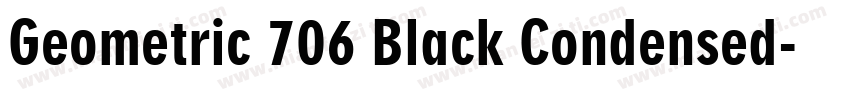 Geometric 706 Black Condensed字体转换